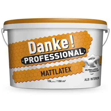 Краска моющаяся 2,5 л Professional Mattlatex Danke!